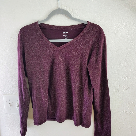 Purple V-Neck Sweater - Picture 5 of 5
